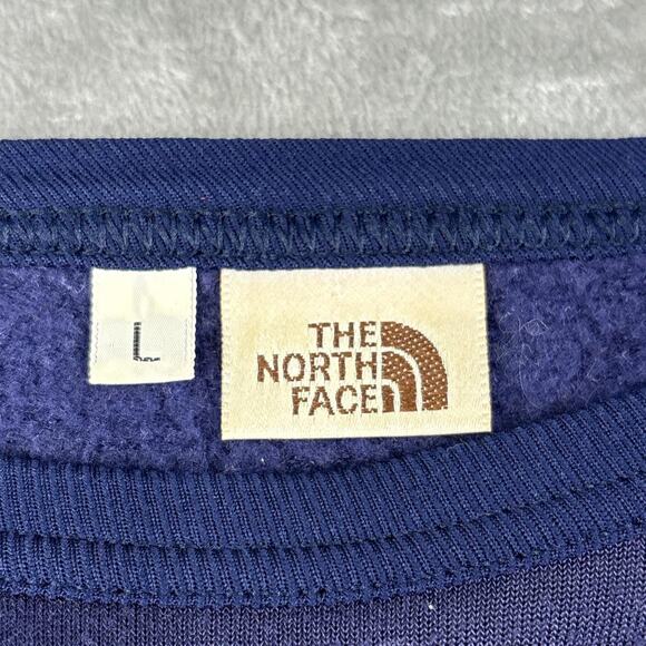Distressed 70s Vintage The North Face Blue Long Sleeve Insulite Size Large 100% - Picture 2 of 6